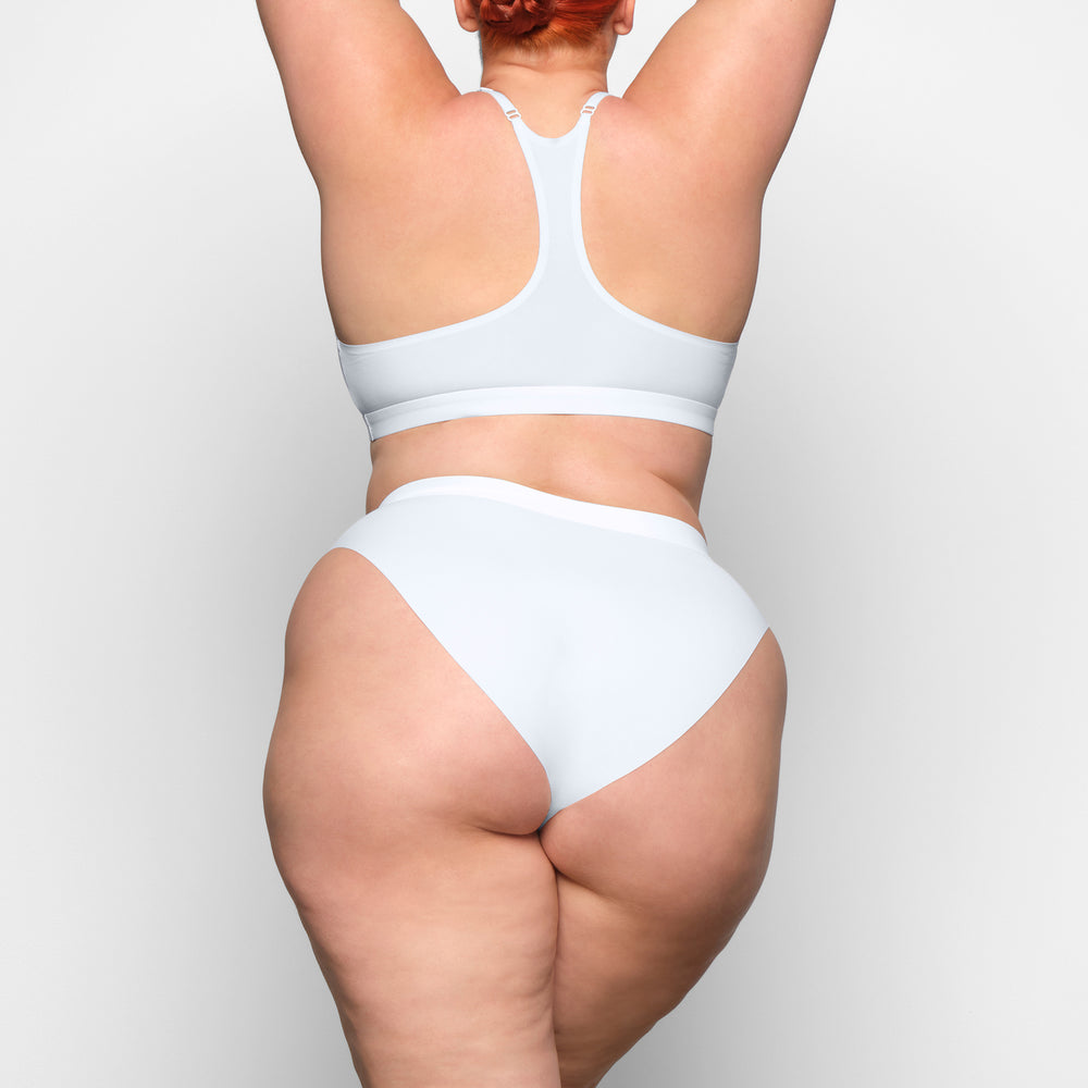 Bralette Skims SMOOTH RIB RACERBACK TRIANGLE Blanche | 471PSRJBE