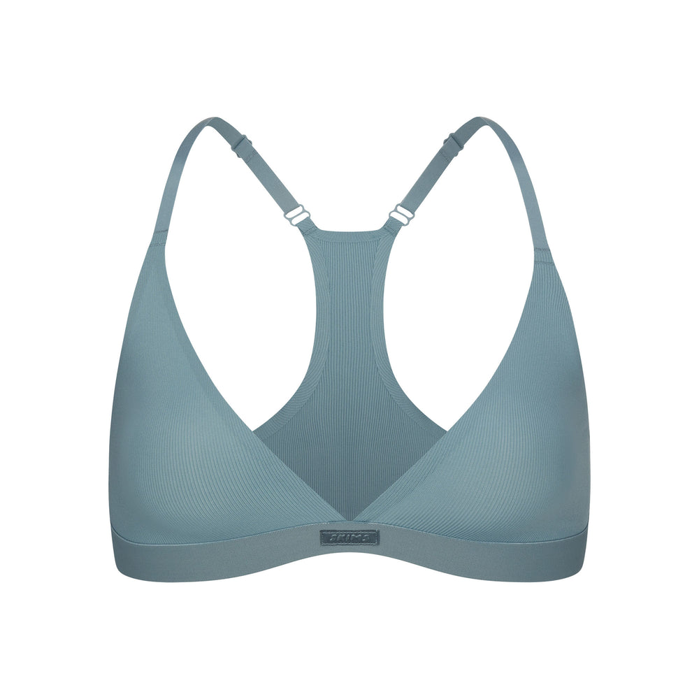 Bralette Skims SMOOTH RIB RACERBACK TRIANGLE Bleu | 708WDFLUI