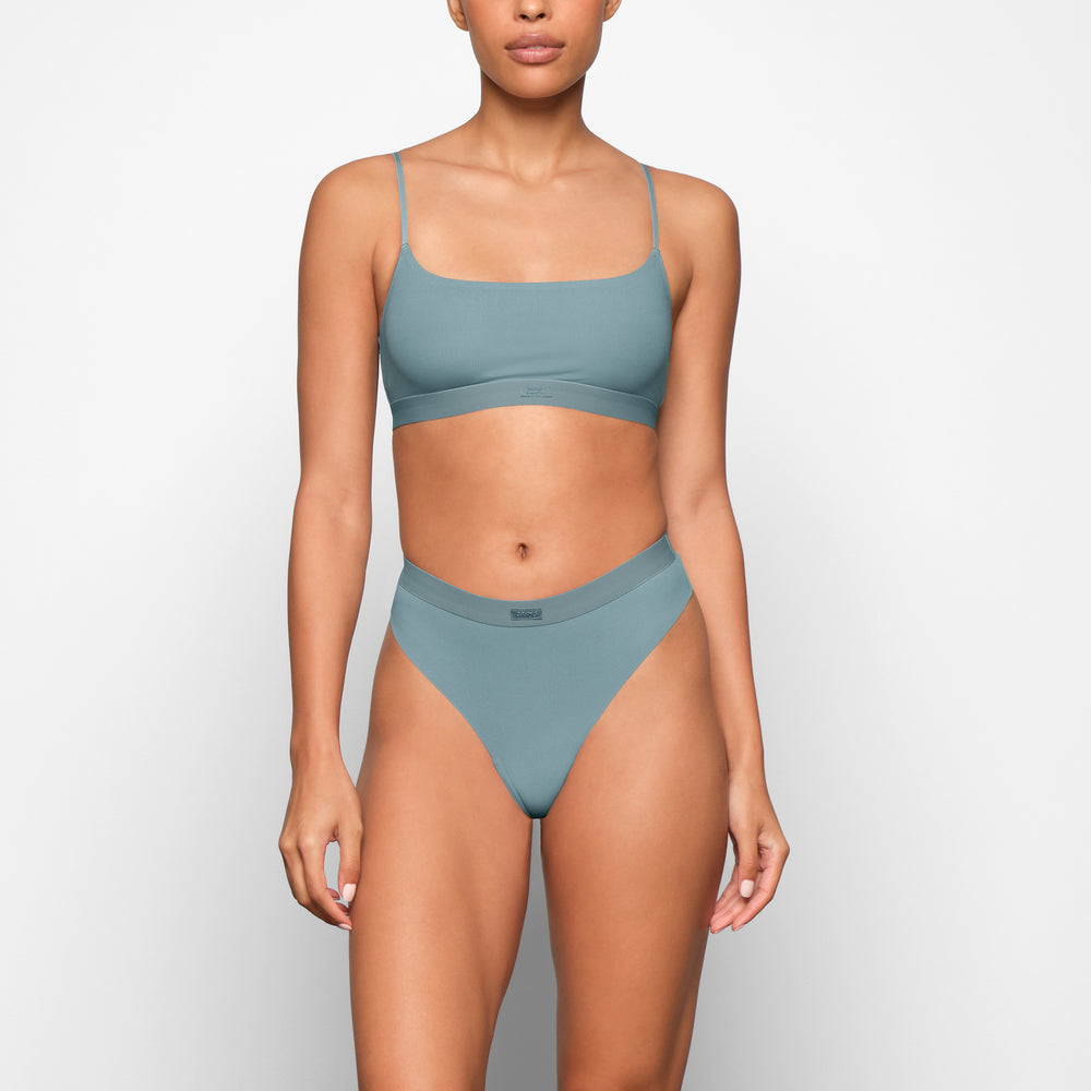 Bralette Skims SMOOTH RIB SCOOP NECK Bleu | 476AOPRCF