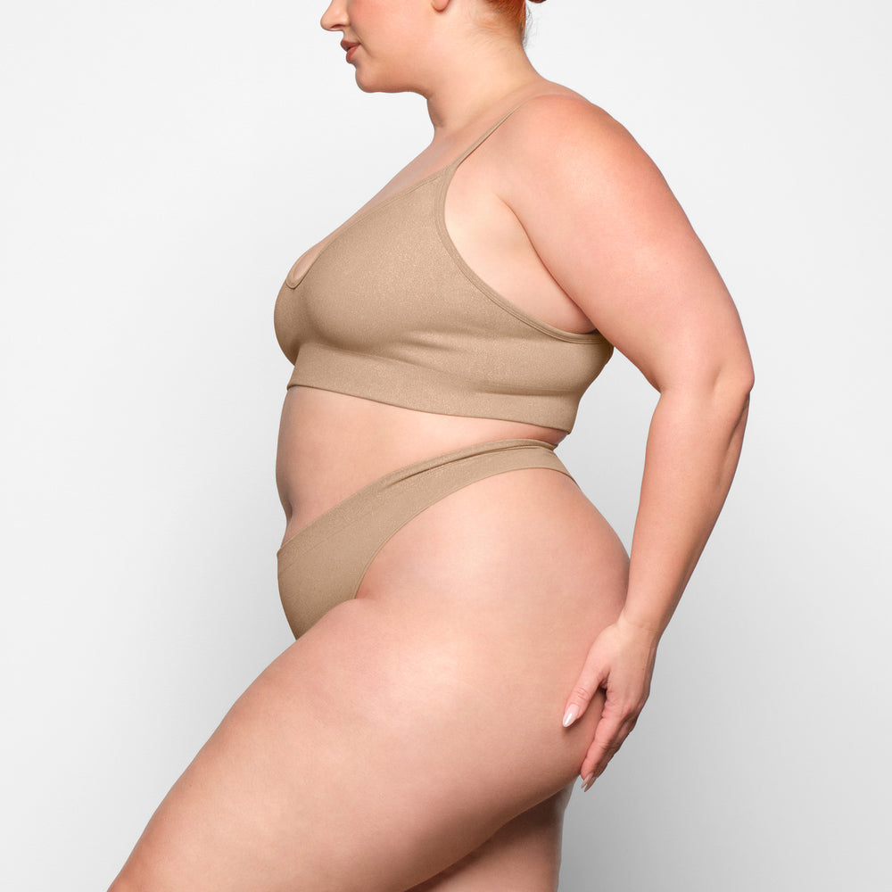 Bralette Skims SOFT SMOOTHING SHINE Beige | 835UPOEHI