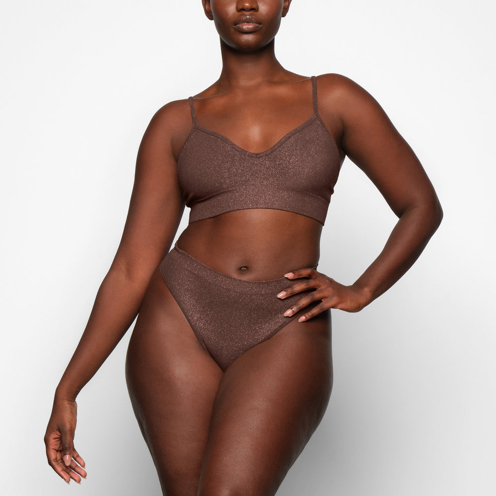 Bralette Skims SOFT SMOOTHING SHINE Chocolat | 251HDRMAV