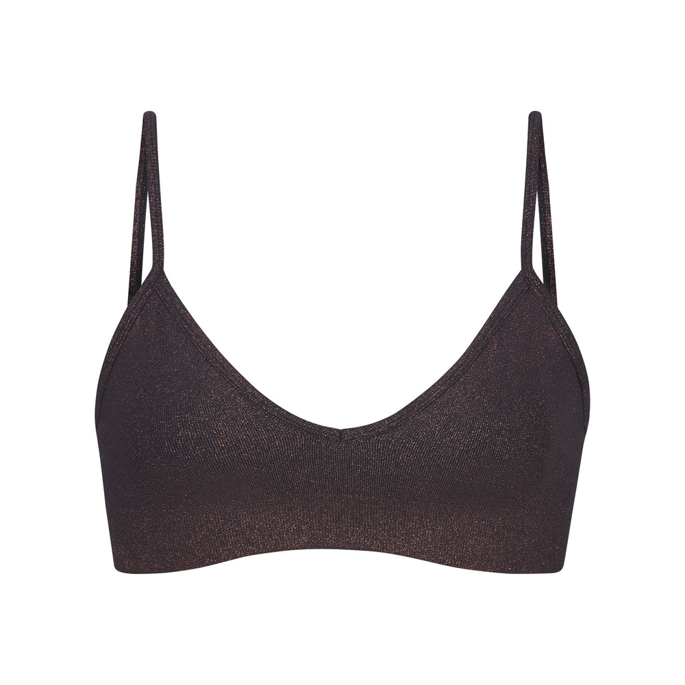 Bralette Skims SOFT SMOOTHING SHINE Noir | 693TCDPAF