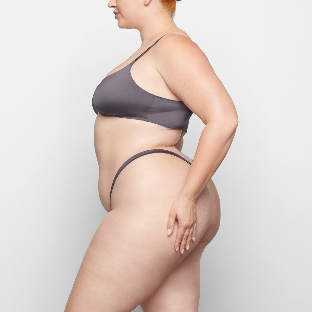 Bralette Skims STRETCH SATIN SCOOP NECK Violette | 892GFOQRW