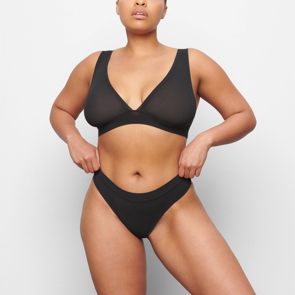 Bralette Skims SUMMER MESH PLUNGE Noir | 457MATJDB