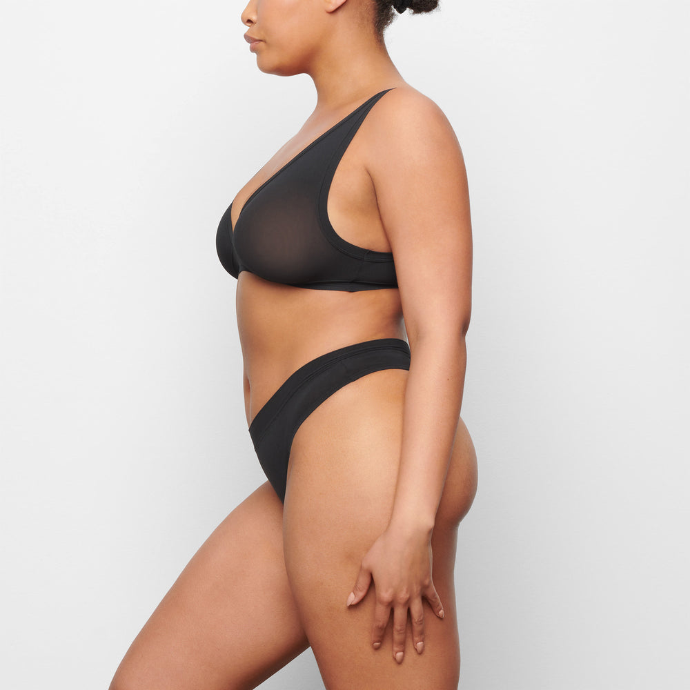 Bralette Skims SUMMER MESH PLUNGE Noir | 457MATJDB