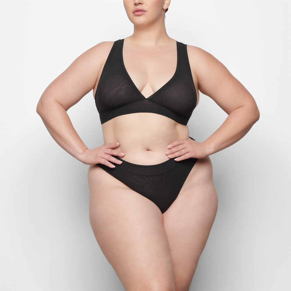 Bralette Skims SUMMER MESH PLUNGE Noir | 457MATJDB