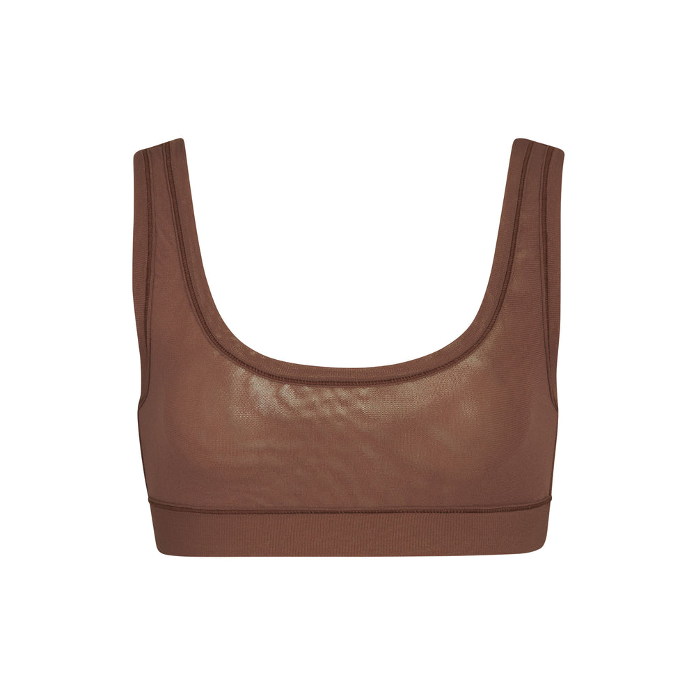 Bralette Skims SUMMER MESH SCOOP Chocolat | 741VFTADJ
