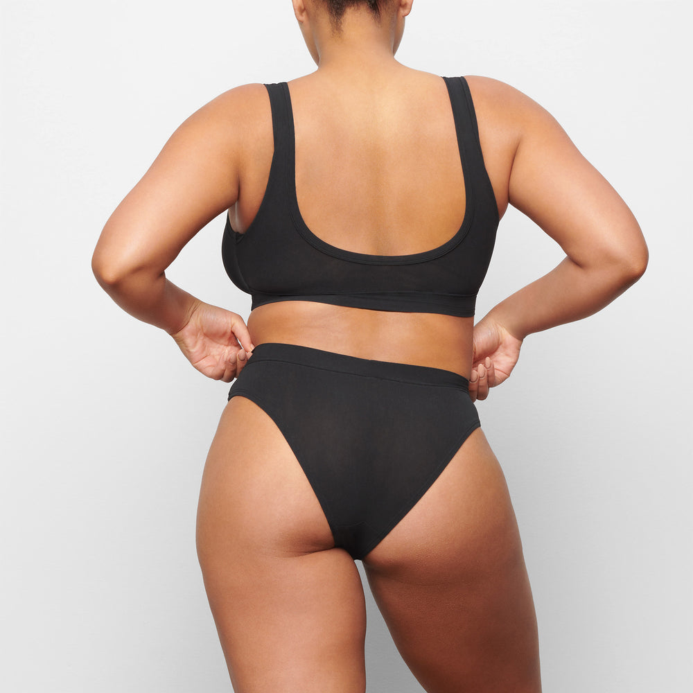 Bralette Skims SUMMER MESH SCOOP Noir | 614AMDJSG