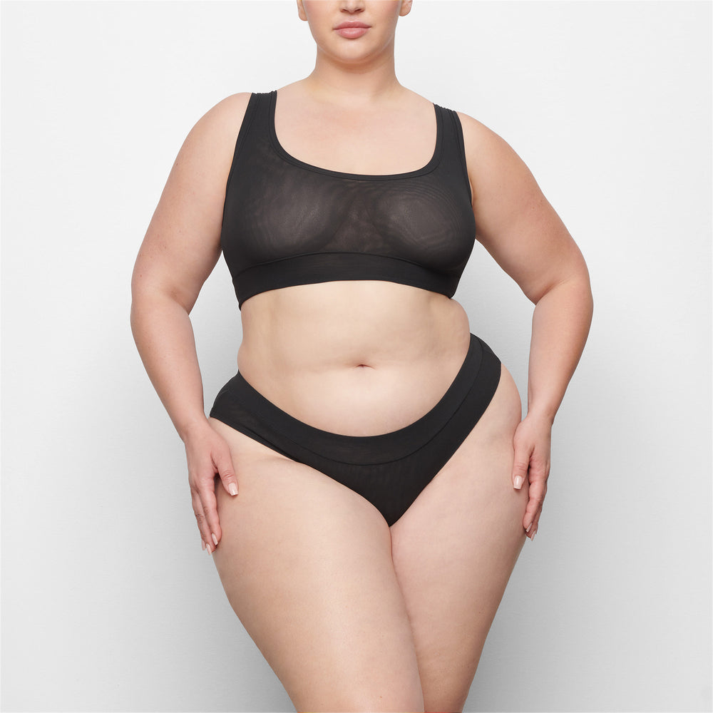 Bralette Skims SUMMER MESH SCOOP Noir | 614AMDJSG