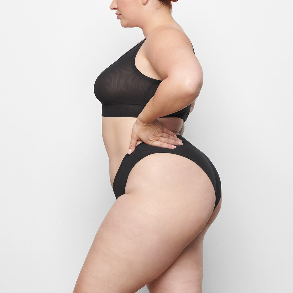 Bralette Skims SUMMER MESH SCOOP Noir | 614AMDJSG