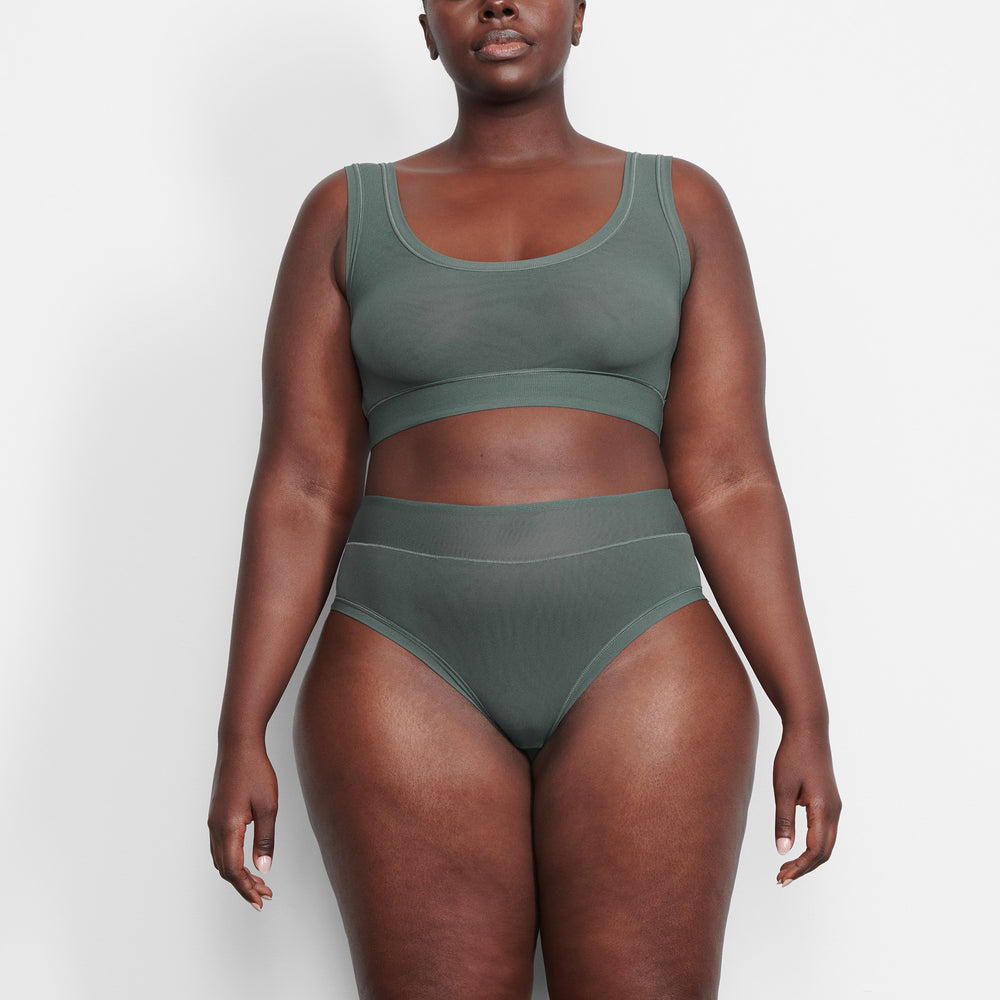 Bralette Skims SUMMER MESH SCOOP Noir | 743XVPSRC