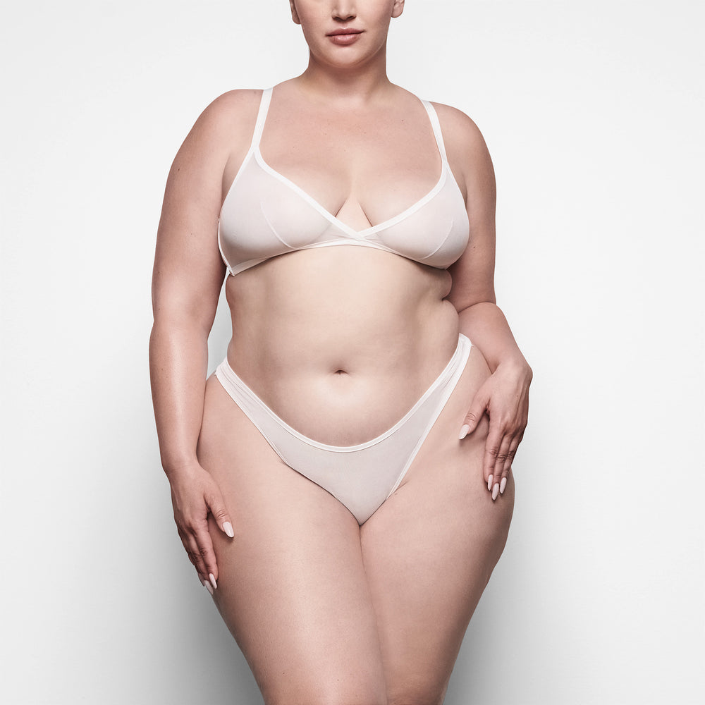 Bralette Skims ULTRA FINE MESH TRIANGLE Blanche | 672AKMLDT
