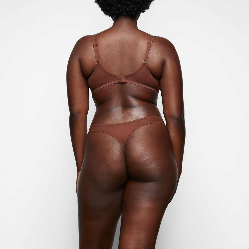 Bralette Skims ULTRA FINE MESH TRIANGLE Chocolat | 853QMJOPW