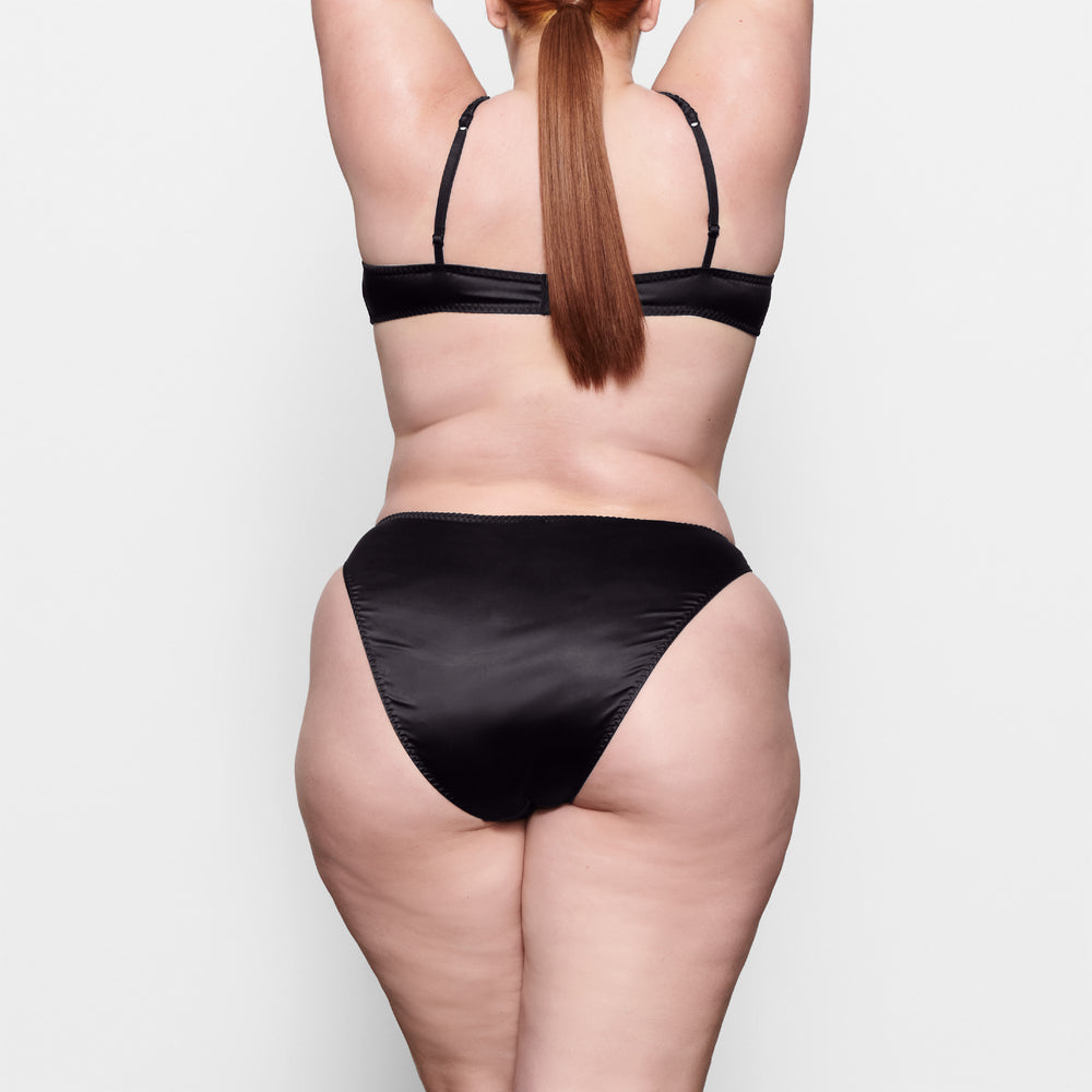 Bralette Skims WOVEN SHINE SCRUNCHIE SCOOP Noir | 361ARZOFX