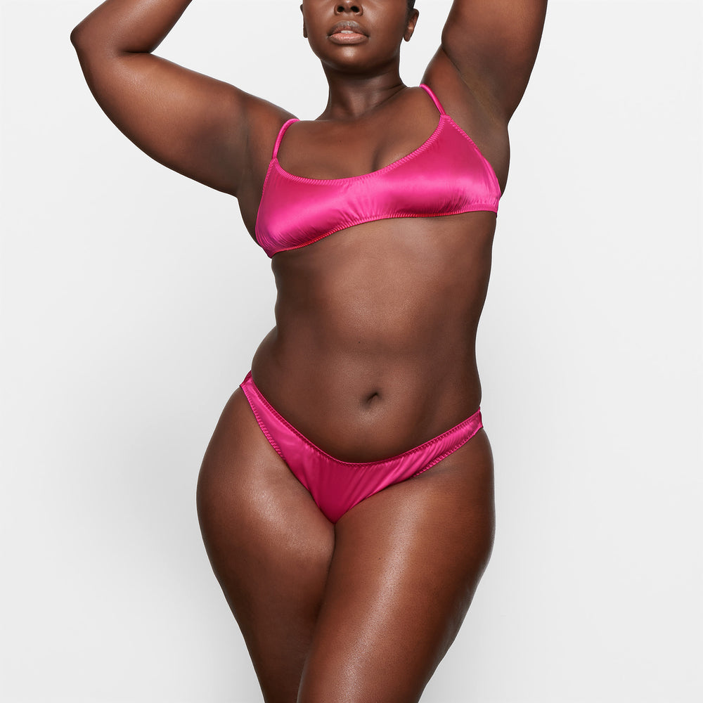 Bralette Skims WOVEN SHINE SCRUNCHIE SCOOP Rose | 521EKWUQR