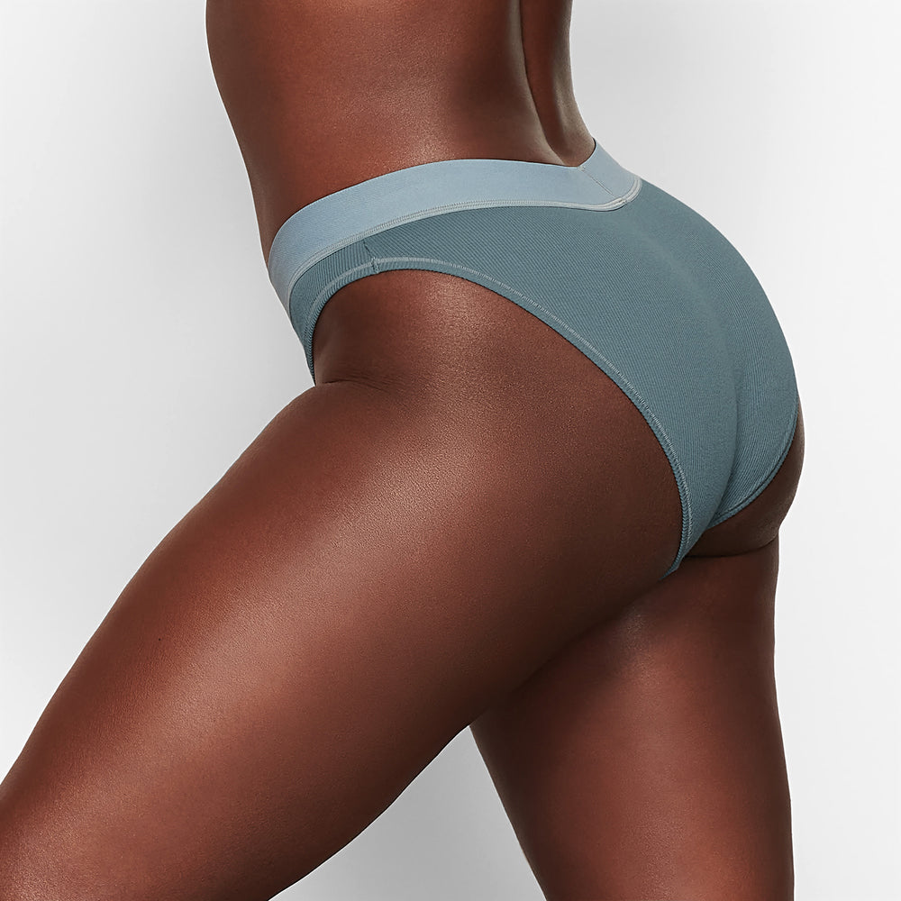 Brief Skims COTTON RIB MID RISE Bleu | 568KTVBLI