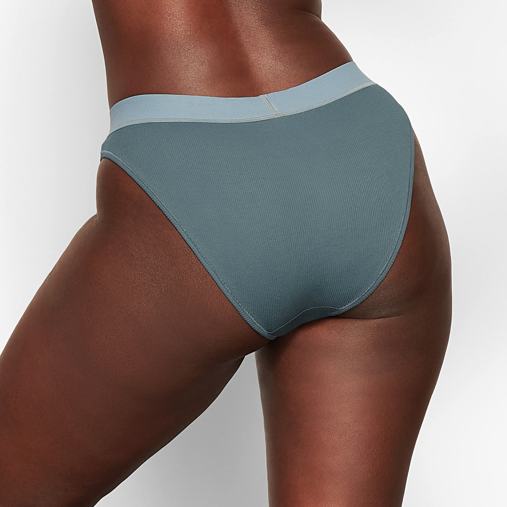 Brief Skims COTTON RIB MID RISE Bleu | 568KTVBLI