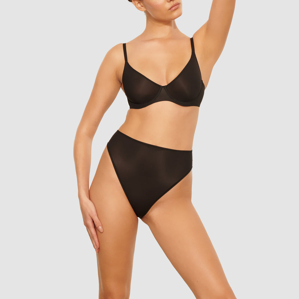 Brief Skims JELLY SHEER CHEEKY Noir | 673RZTUXF