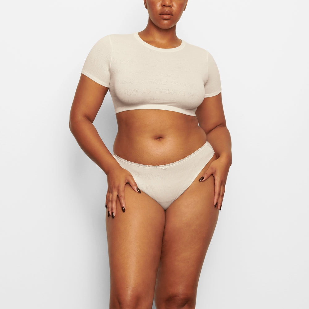 Brief Skims LACE POINTELLE MID RISE Blanche | 859CVSOZU