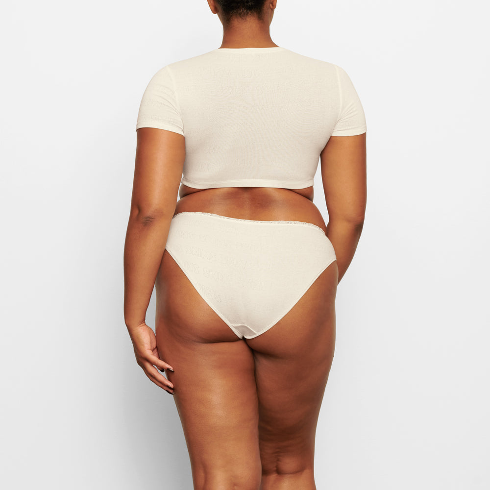 Brief Skims LACE POINTELLE MID RISE Blanche | 859CVSOZU