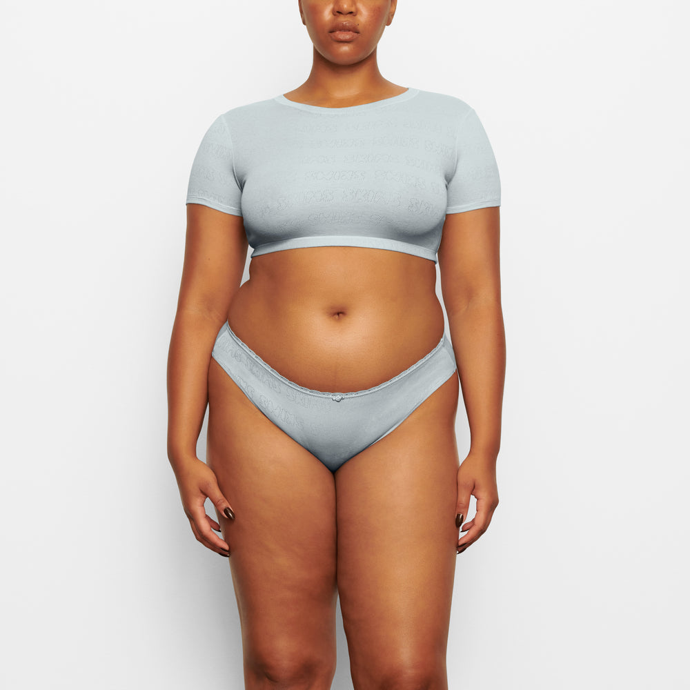 Brief Skims LACE POINTELLE MID RISE Bleu | 026KLSUAD