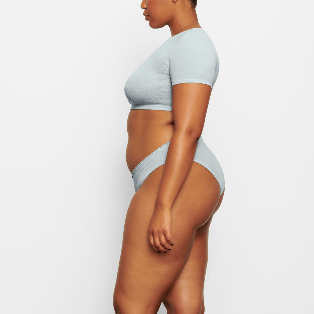 Brief Skims LACE POINTELLE MID RISE Bleu | 026KLSUAD