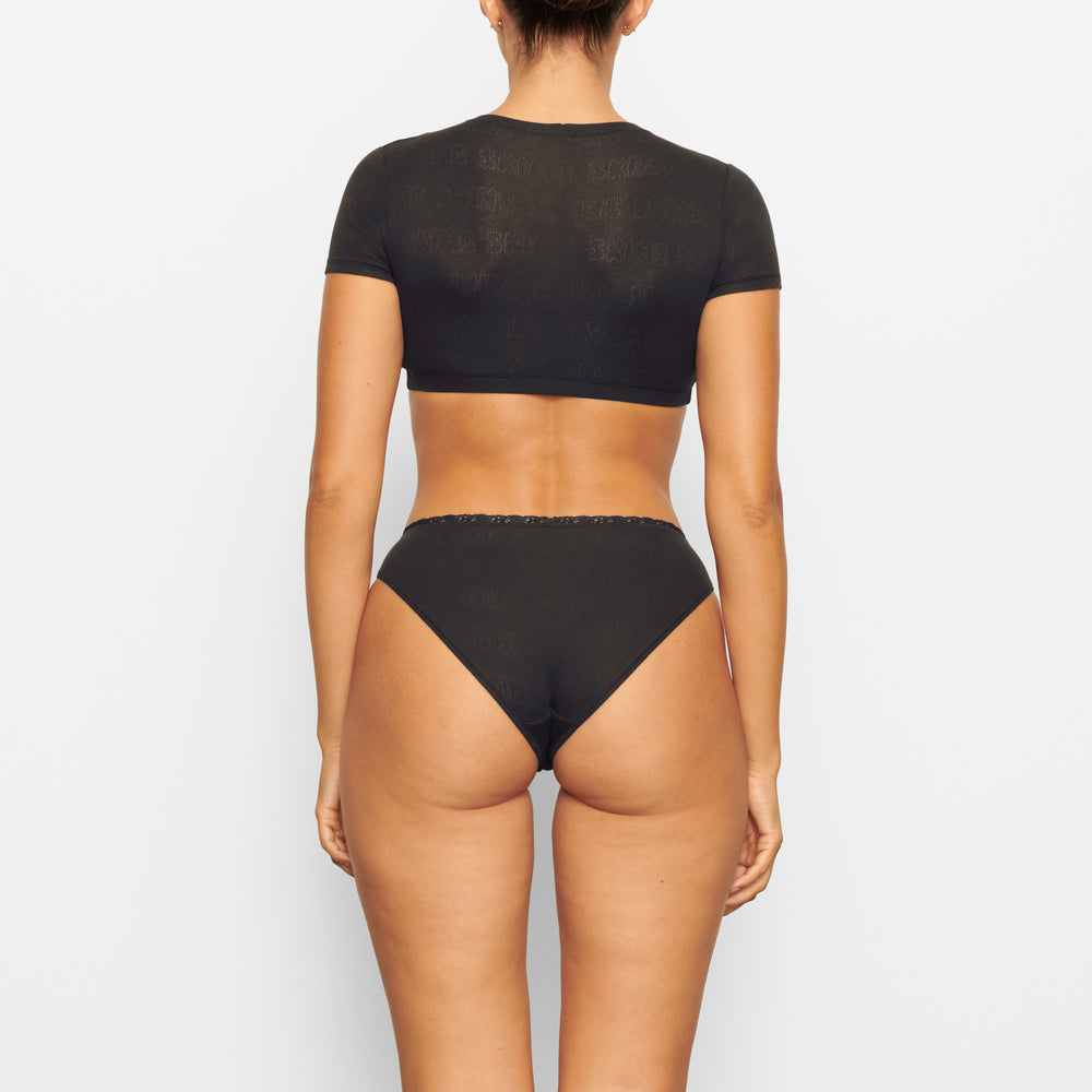 Brief Skims LACE POINTELLE MID RISE Noir | 168FALWIQ