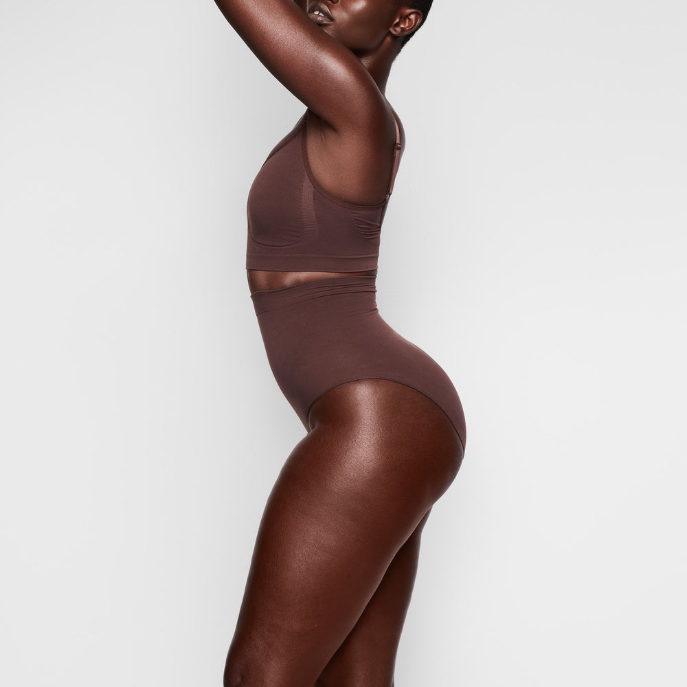 Brief Skims SCULPTING MID WAIST Chocolat | 609ZDKMYI