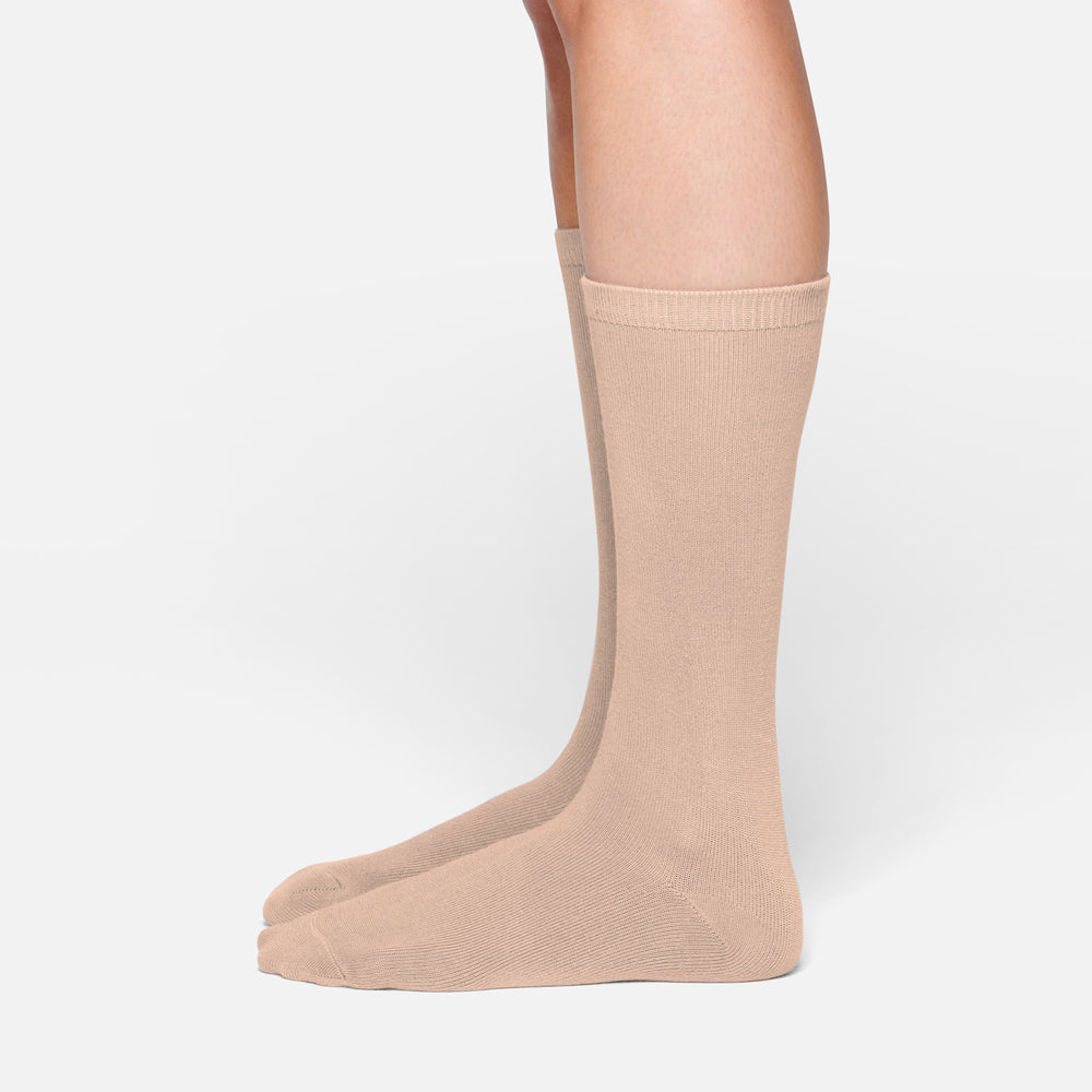 Chaussettes Skims EVERYDAY MID CALF Beige | 837COEDXY