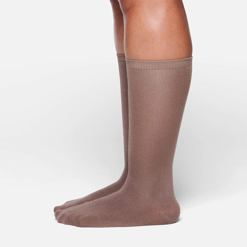 Chaussettes Skims EVERYDAY MID CALF Marron | 036QKVPZT
