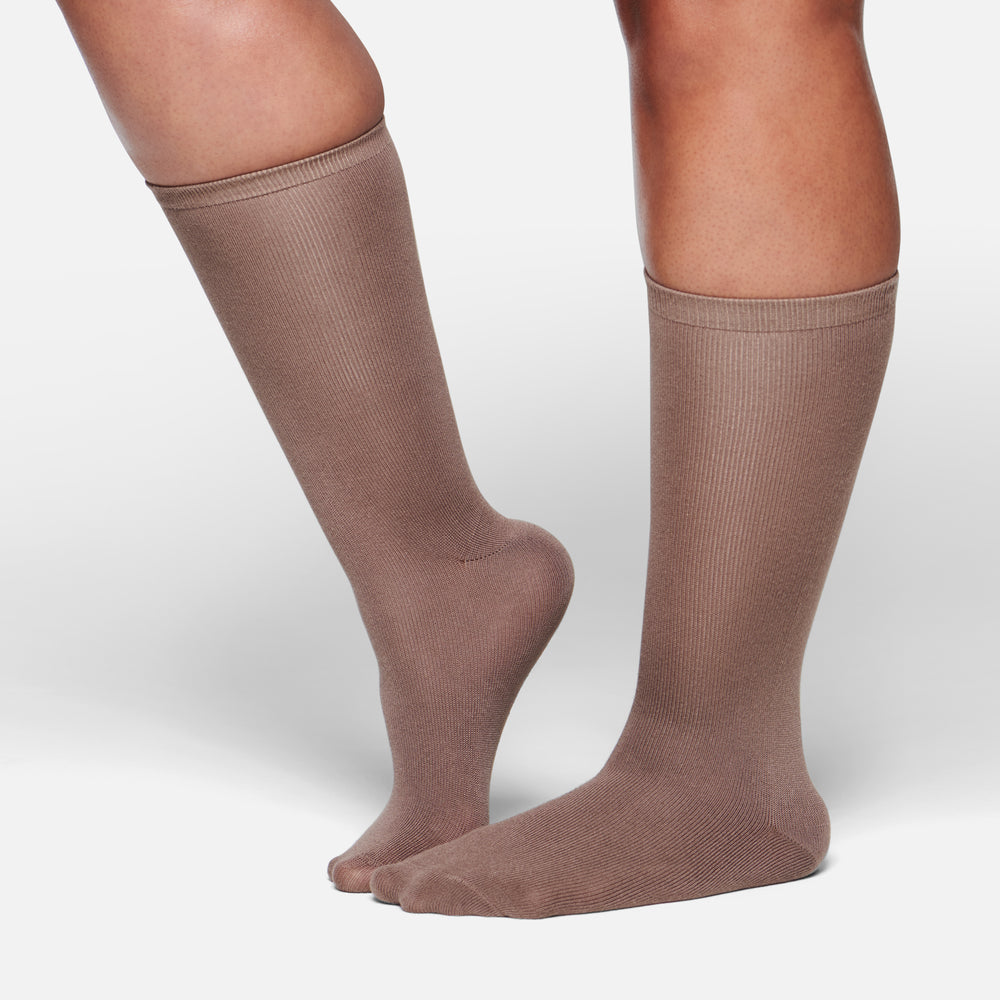 Chaussettes Skims EVERYDAY MID CALF Marron | 036QKVPZT