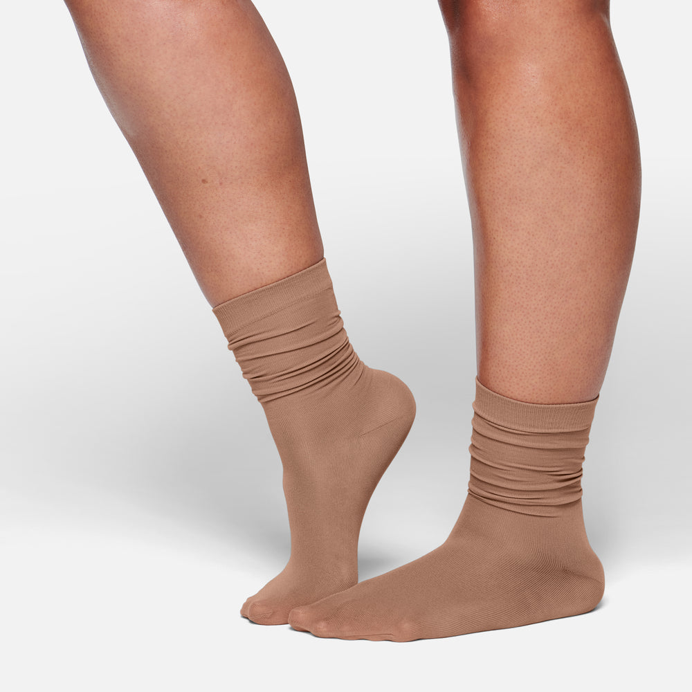 Chaussettes Skims HOSIERY CREW Abricot | 045YFKTPD