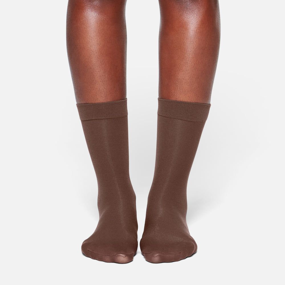 Chaussettes Skims HOSIERY CREW Chocolat | 201GYVRFE