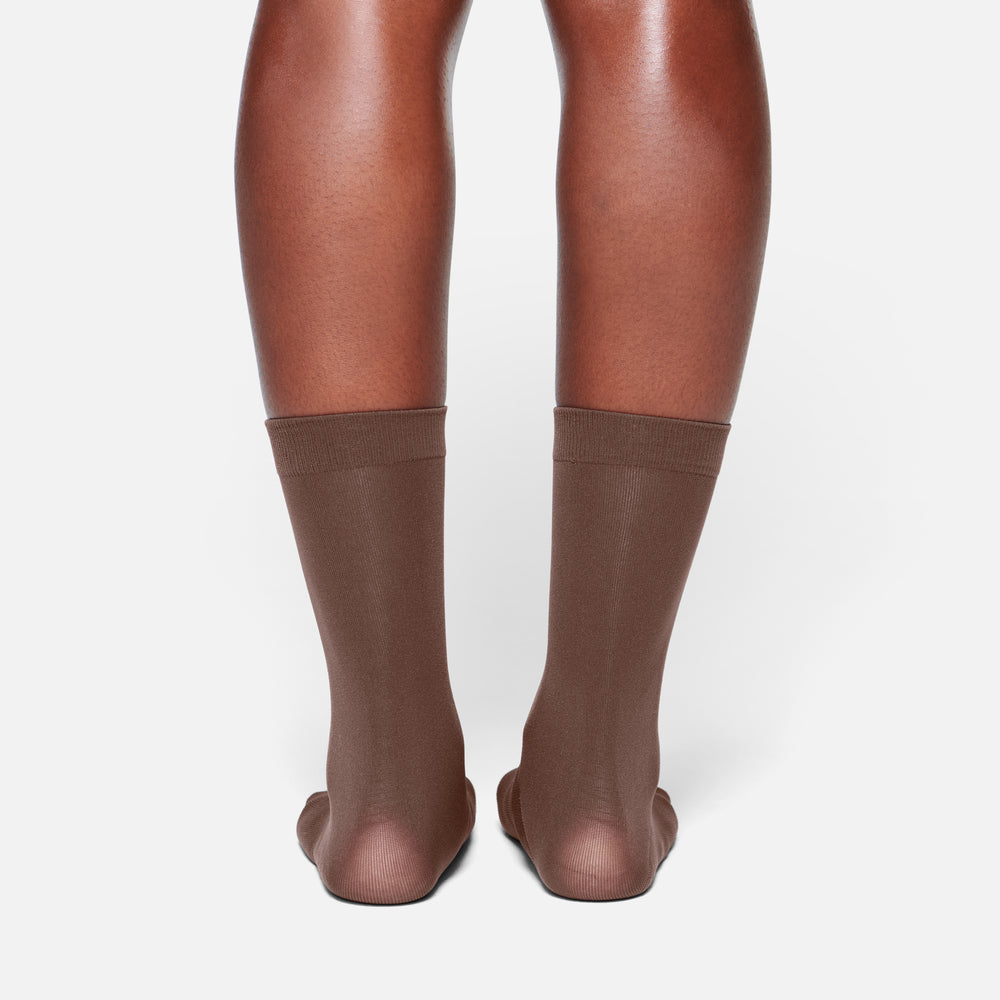 Chaussettes Skims HOSIERY CREW Chocolat | 201GYVRFE