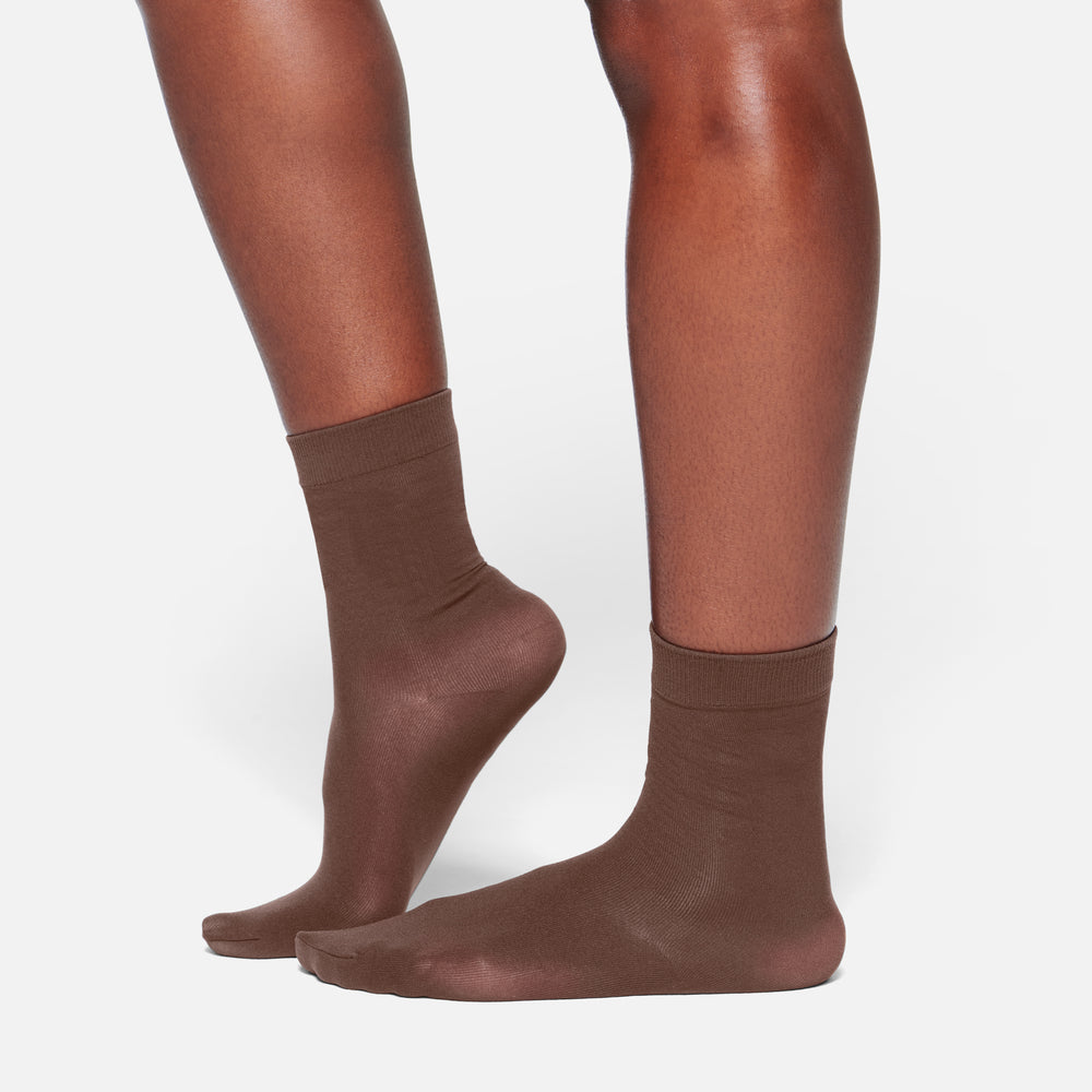 Chaussettes Skims HOSIERY CREW Chocolat | 201GYVRFE