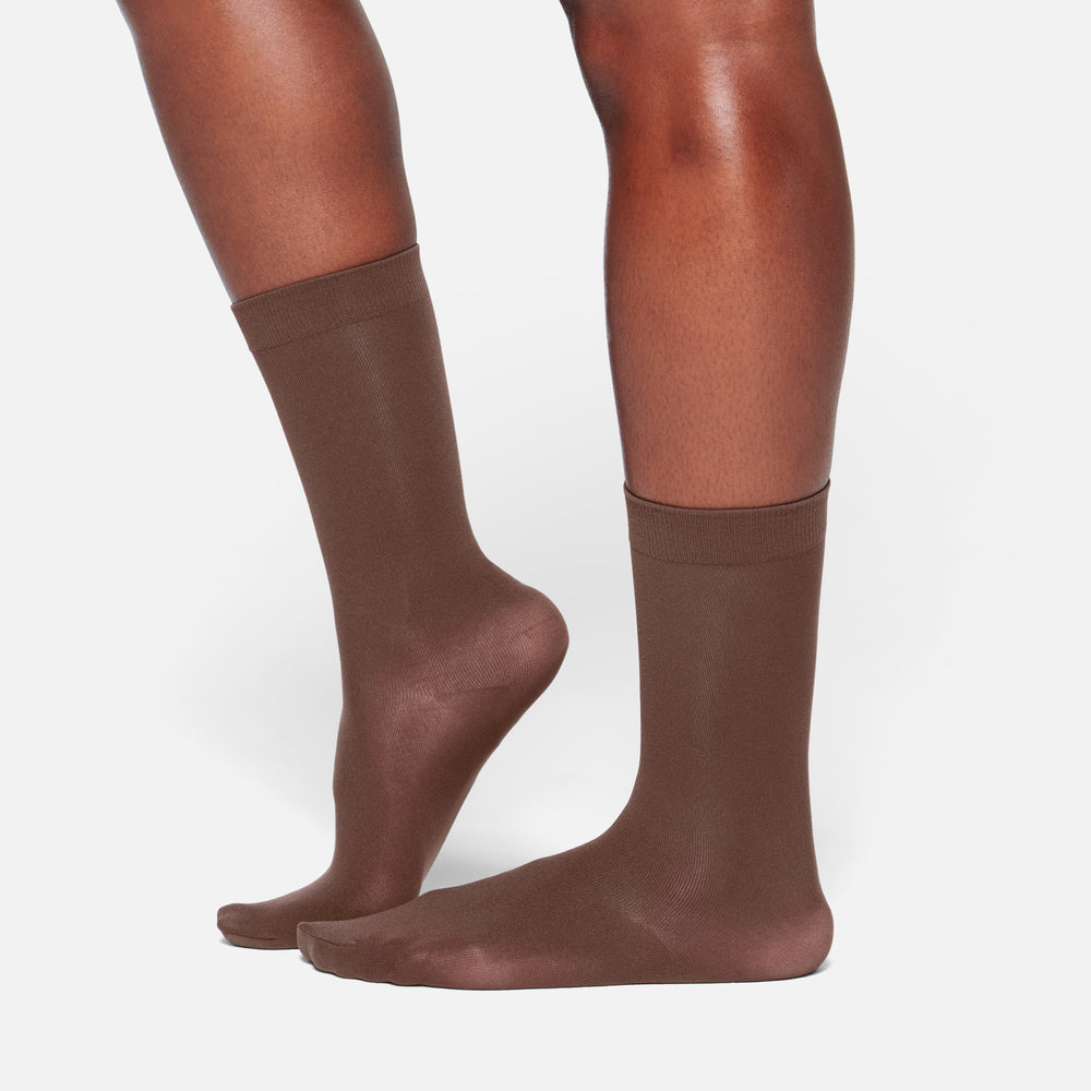 Chaussettes Skims HOSIERY CREW Chocolat | 201GYVRFE