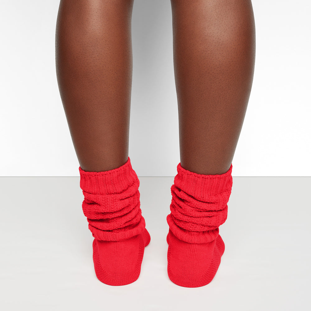 Chaussettes Skims SLOUCH Rouge | 801FAKYRW