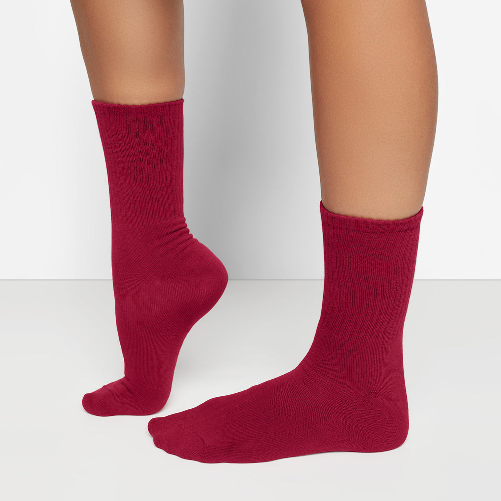 Chaussettes Skims SPORT CREW PACK Rouge Foncé Multicolore | 917NGRQEH