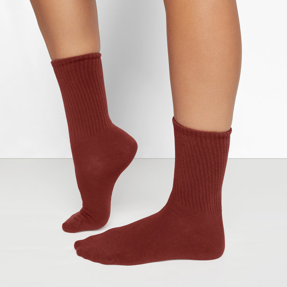 Chaussettes Skims SPORT CREW Rouge Foncé | 724WQAVJC