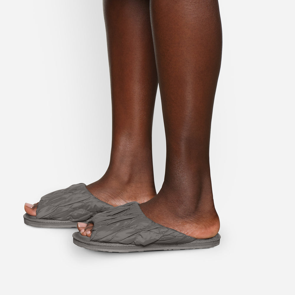Chausson Skims QUILTED Grise Foncé | 162QXDEGJ