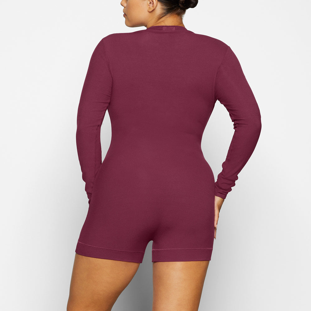 Combinaison Skims SOFT LOUNGE BUTTON UP HENLEY Violette | 064FTHAVG