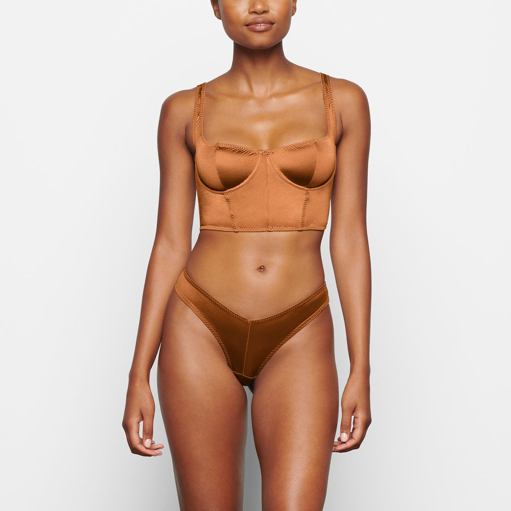 Corset Skims STRETCH SATIN Abricot | 756YWCXAZ
