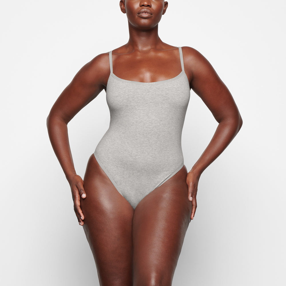 Cotton Bodysuit Skims COTTON LOGO Grise Clair | 456KAPRYI