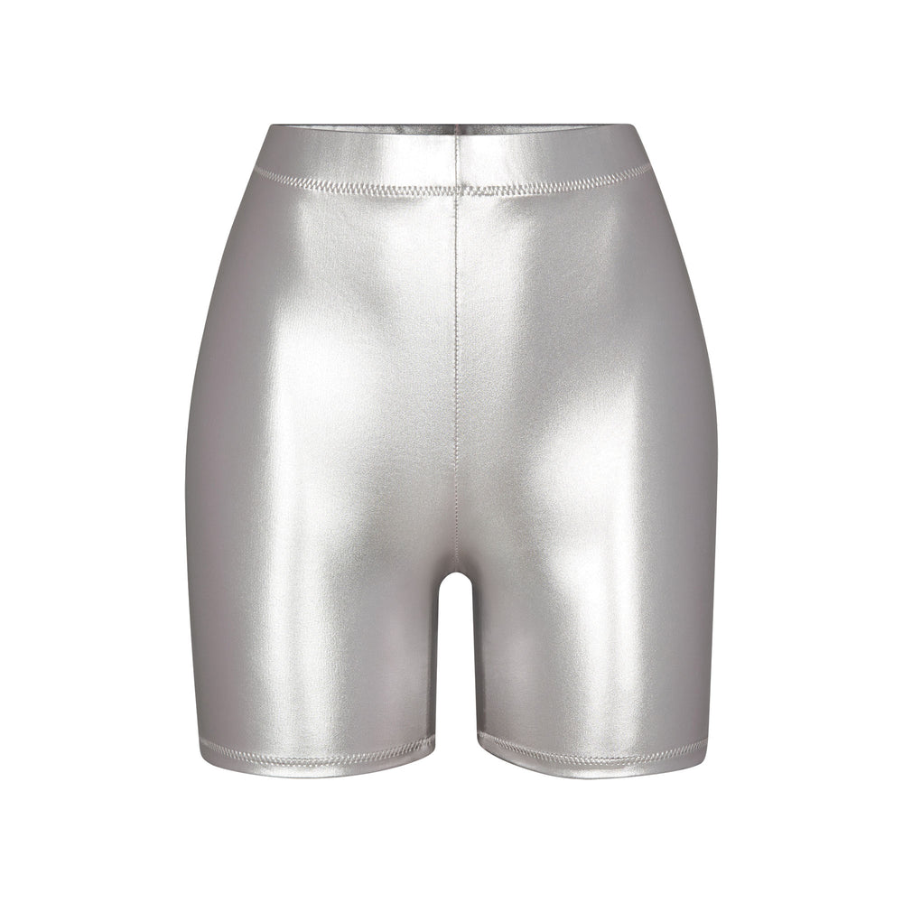 Cover Ups Skims METALLIC SWIM MID WAIST SHORT Grise | 926DNMYJS