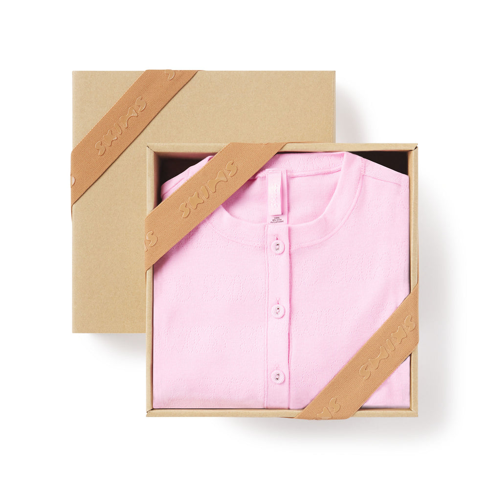 Enfant Skims LOGO POINTELLE HENLEY ONESIE Rose | 678WQXZTB