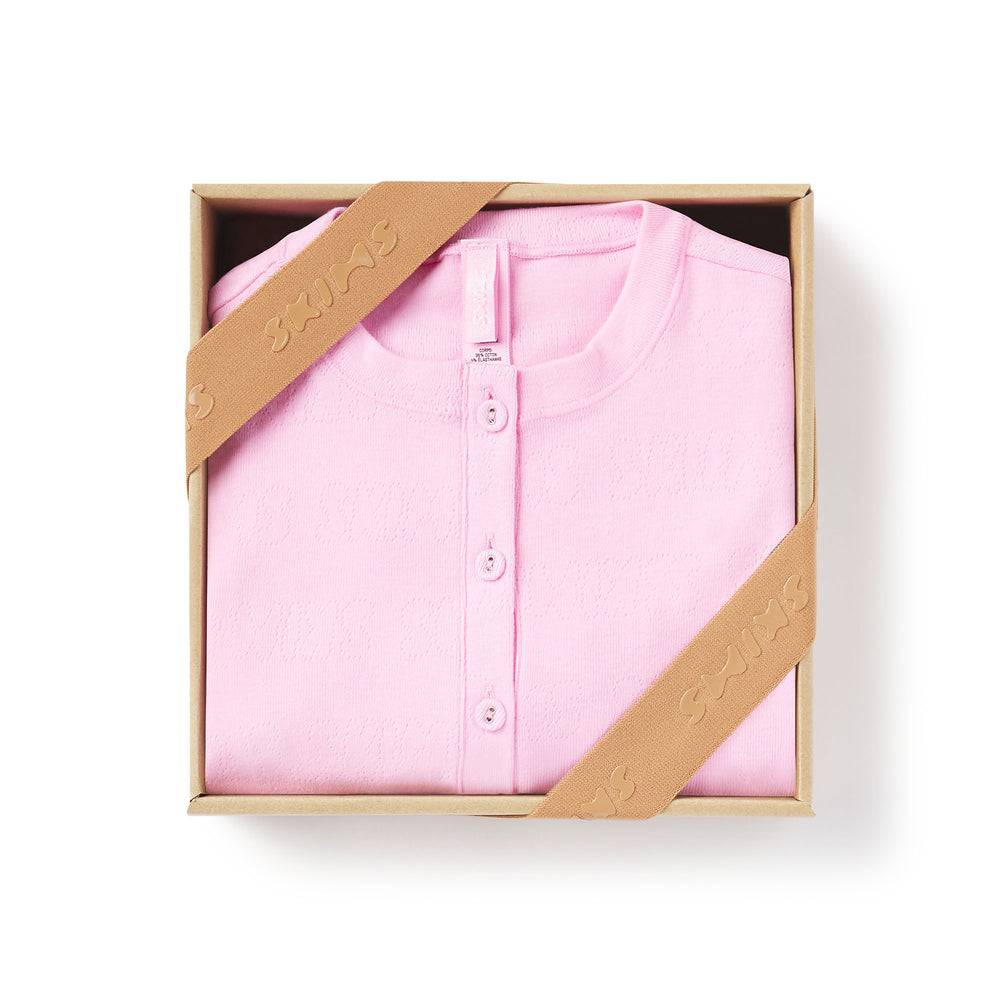 Enfant Skims LOGO POINTELLE HENLEY ONESIE Rose | 678WQXZTB