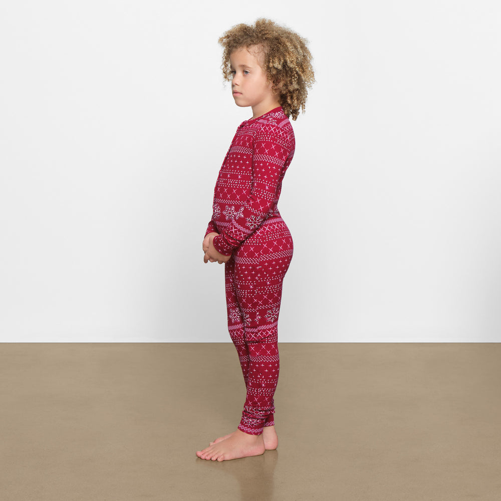 Enfant Skims LOGO POINTELLE HENLEY ONESIE Rouge | 741OPLQJY