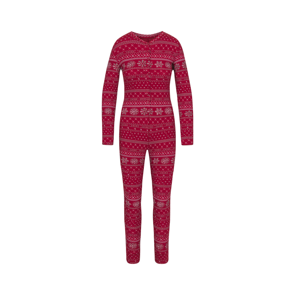 Enfant Skims LOGO POINTELLE HENLEY ONESIE Rouge | 741OPLQJY
