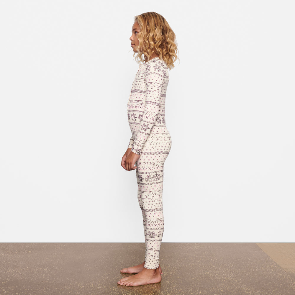 Enfant Skims LOGO POINTELLE HENLEY ONESIE Blanche | 964URFBAZ