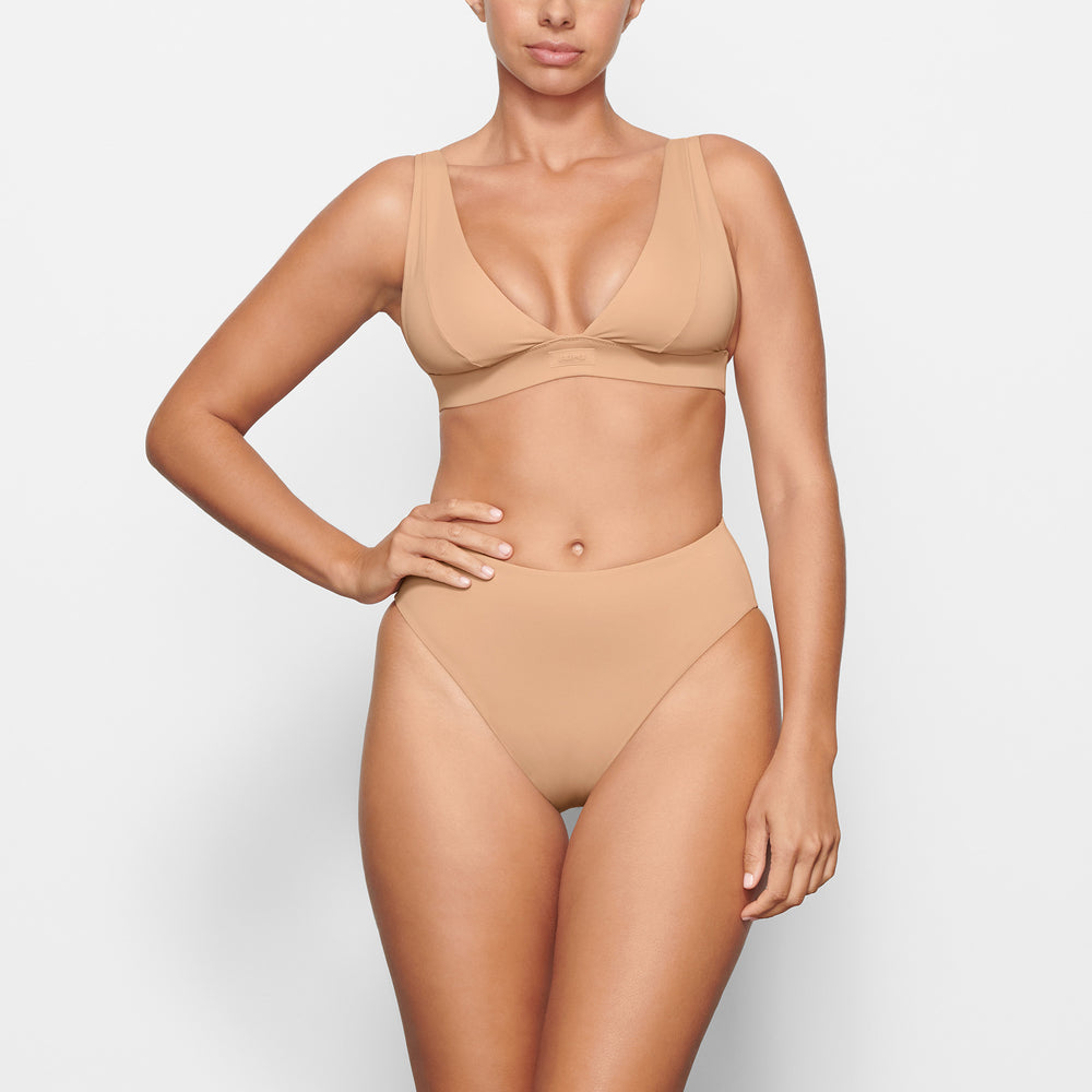 Haut de Bikini Skims SWIM PLUNGE Beige | 527LRCFDE